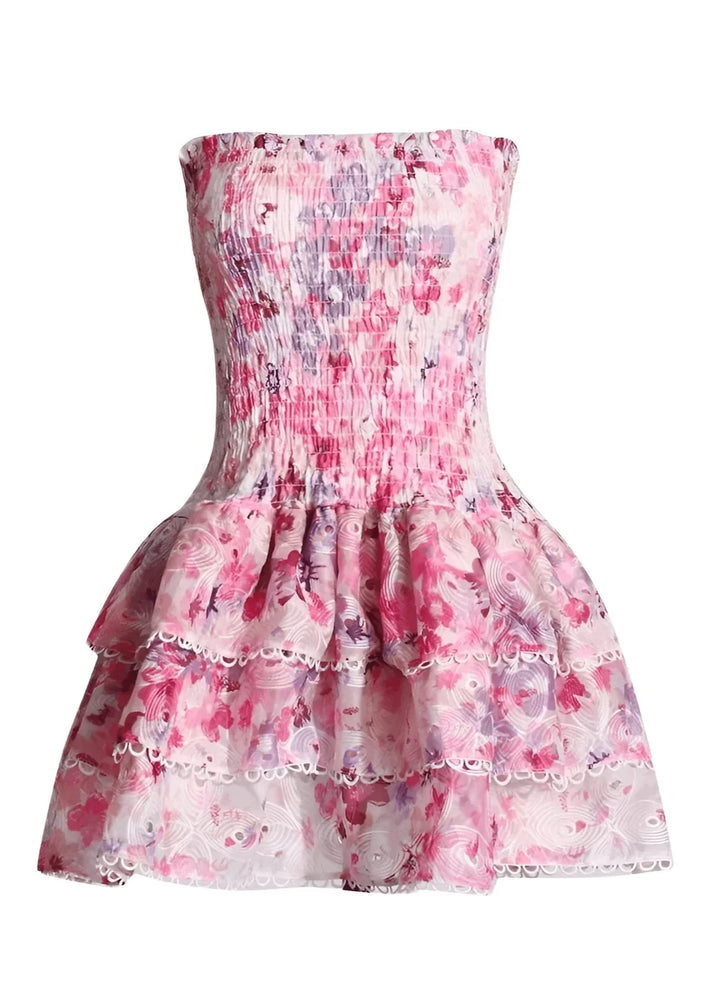L&A | Cecilia Strapless Floral Dress