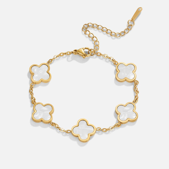 L&A | Elodie White Clover Bracelet