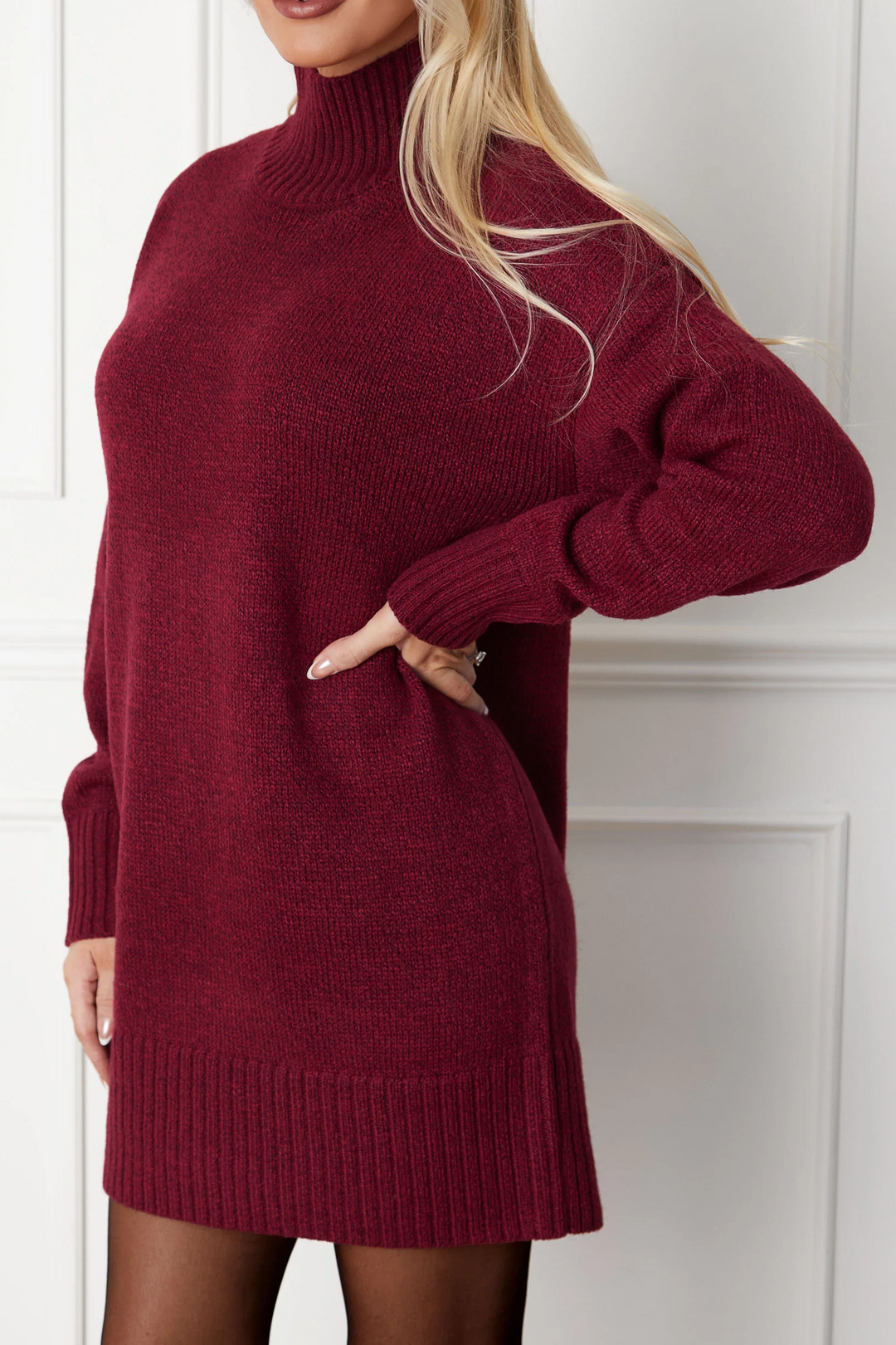 L&A | Bone Cozy Turtleneck Sweater Dress
