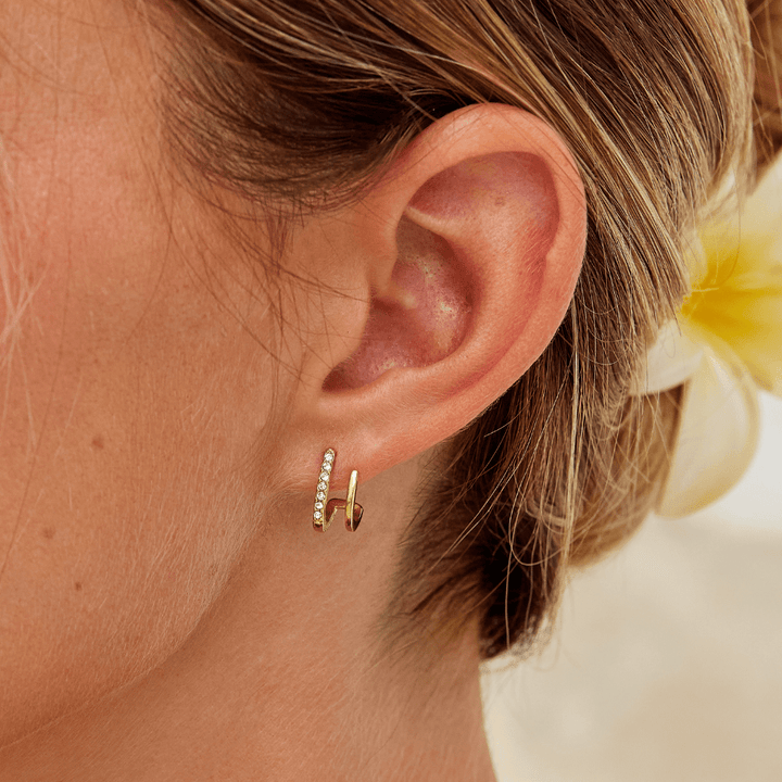 L&A | Selene Gold & Crystal Claw Earrings