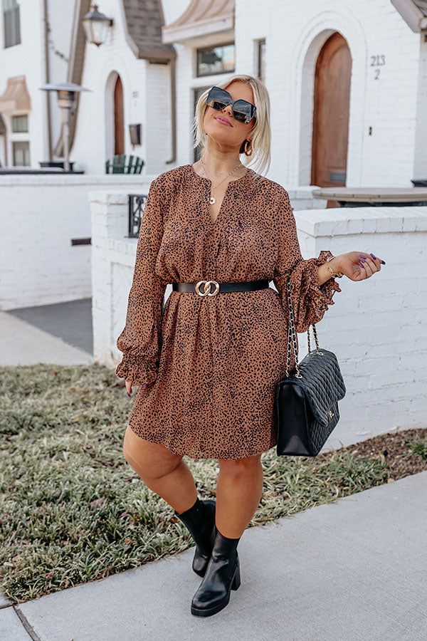 L&A | Patio In Paris Cheetah Print Shift Dress Curves