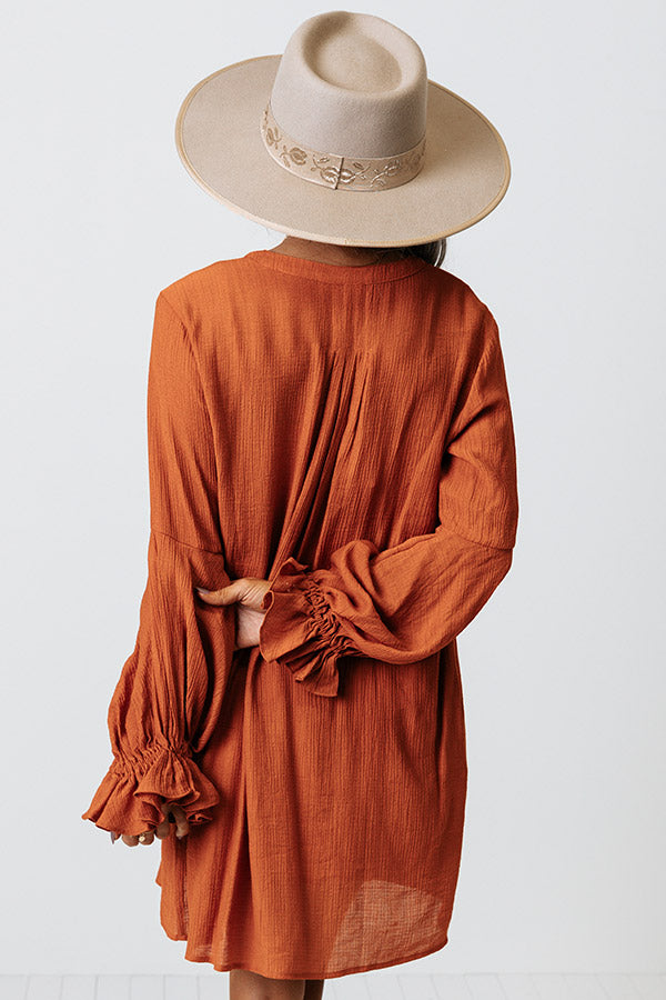 L&A | Patio In Paris Shift Dress In Rust