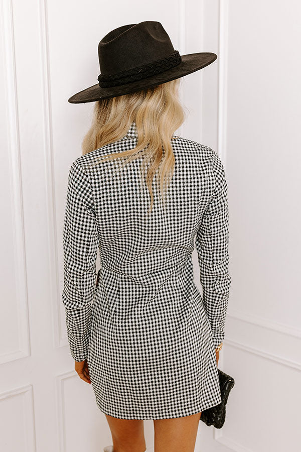 L&A | The Manhattan Houndstooth Dress In White