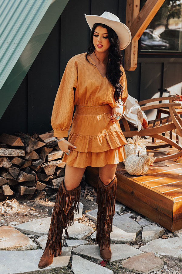 L&A | Slight Change Of Plans Dress In Golden Honey