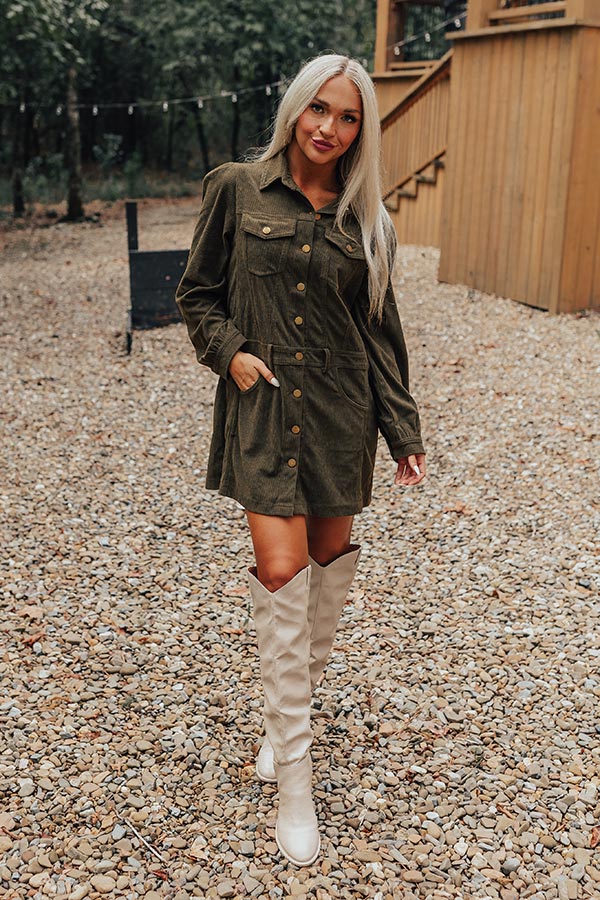 L&A | Cinnamon Lane Corduroy Mini Dress