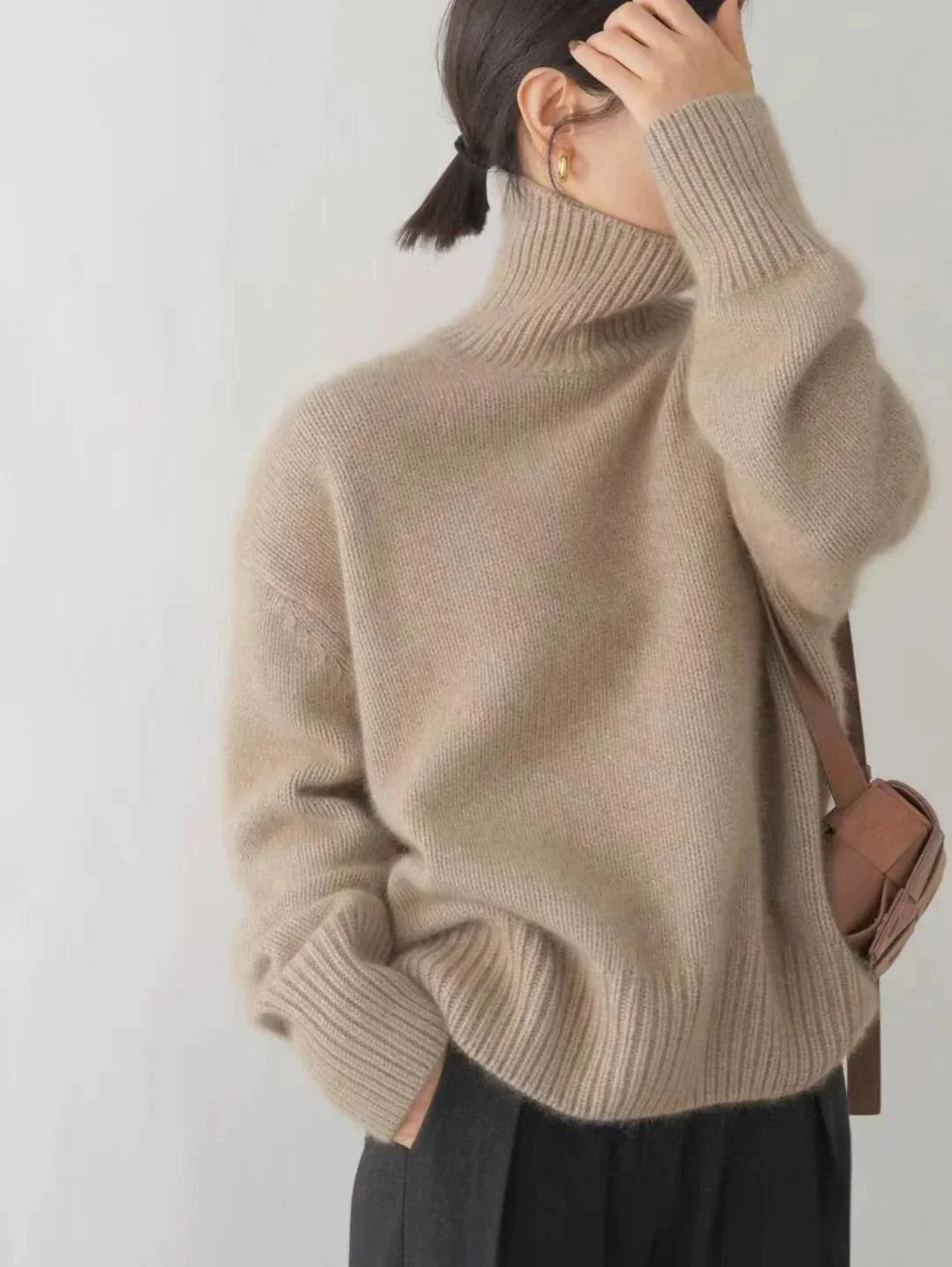 L&A | High Collar Loose Knitted Sweater