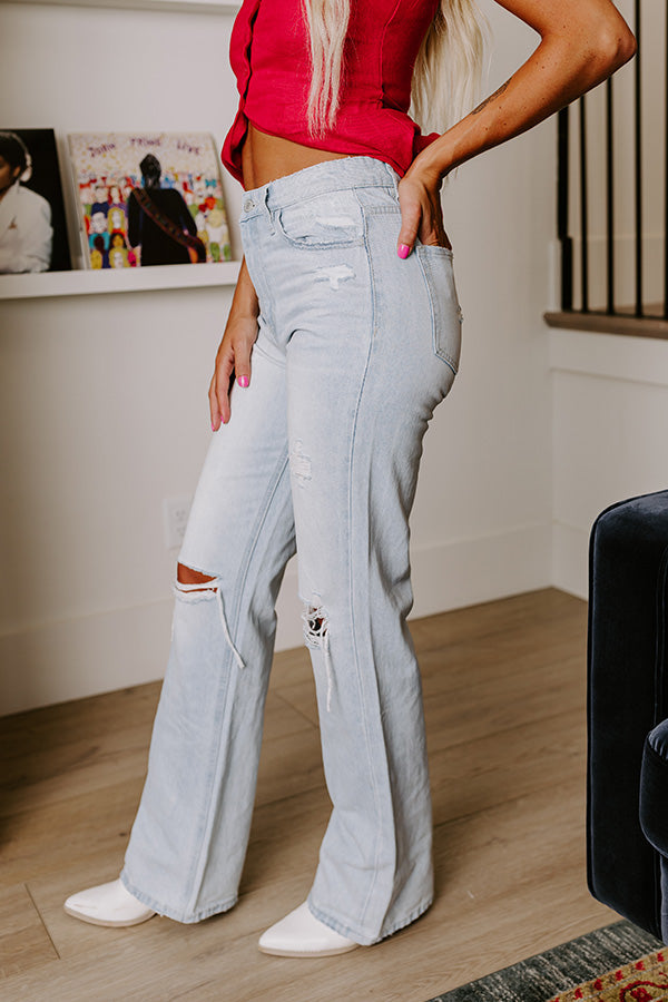 L&A – Stella High Waist Distressed Flare Jeans