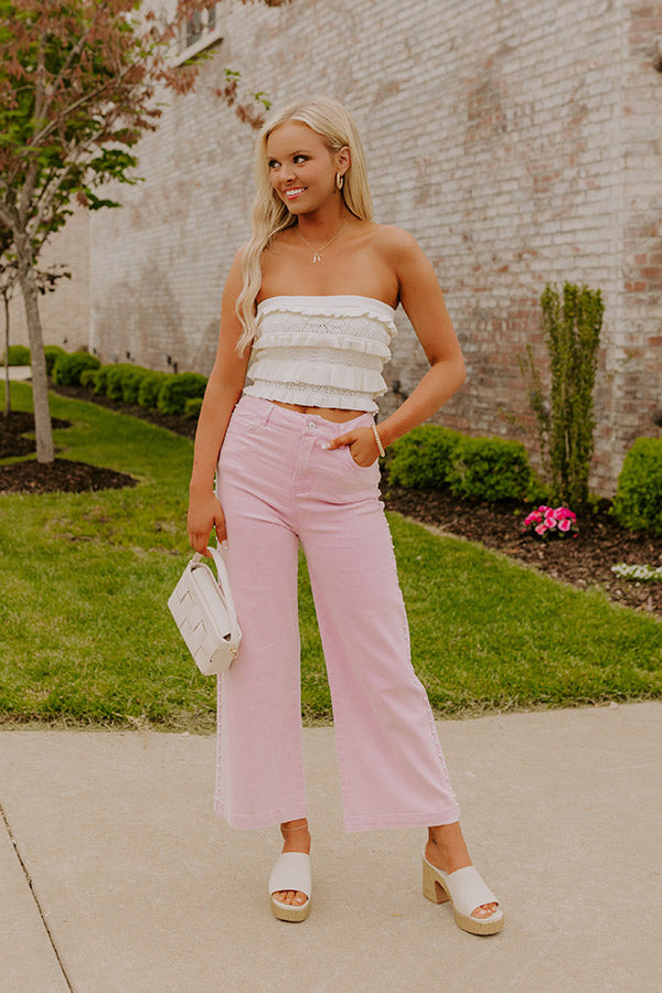 L&A – Lorelai High Waist Pearl Embellished Jeans