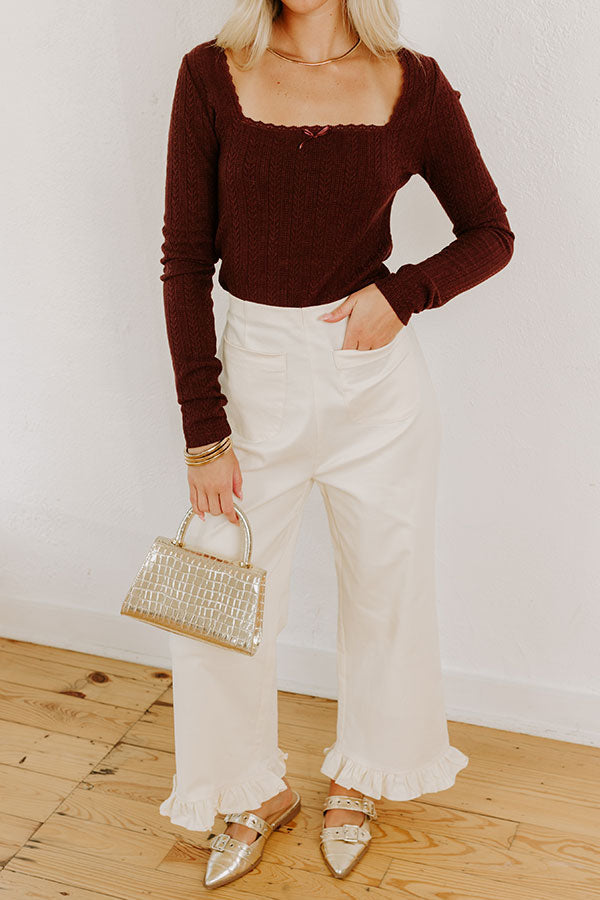 L&A – Cordelia High Waist Crop Jean in French Vanilla