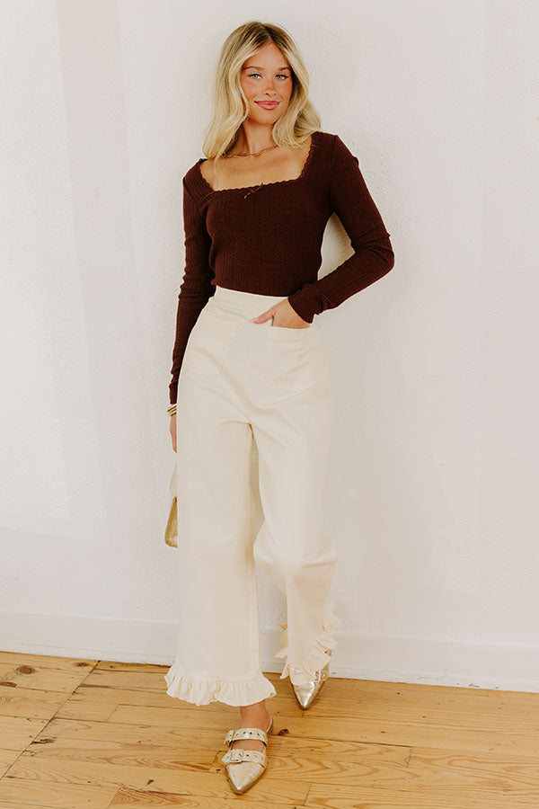 L&A – Cordelia High Waist Crop Jean in French Vanilla