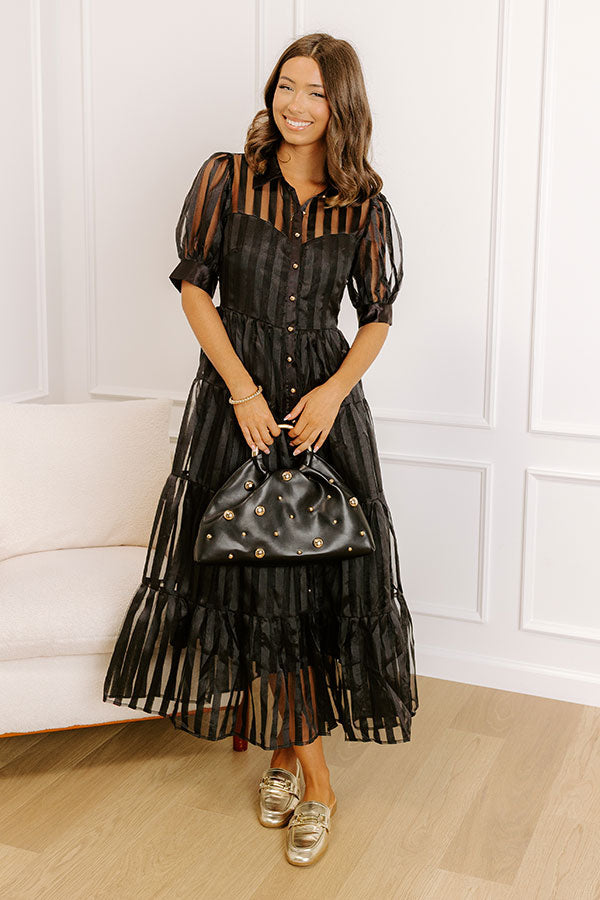 L&A | Pinot Noir Sippin Organza Midi Dress