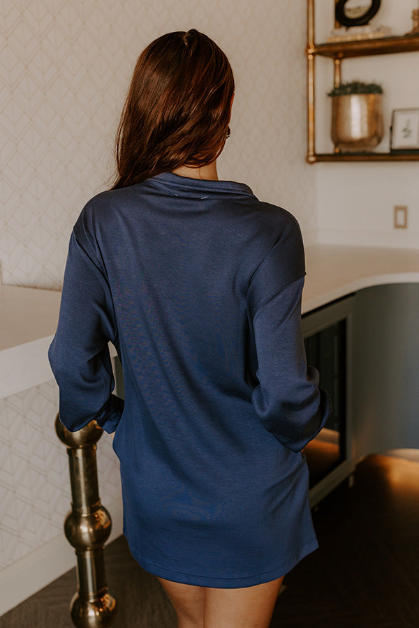 L&A | Urban Chic Scuba Quarter Zip Mini Dress in Riverside