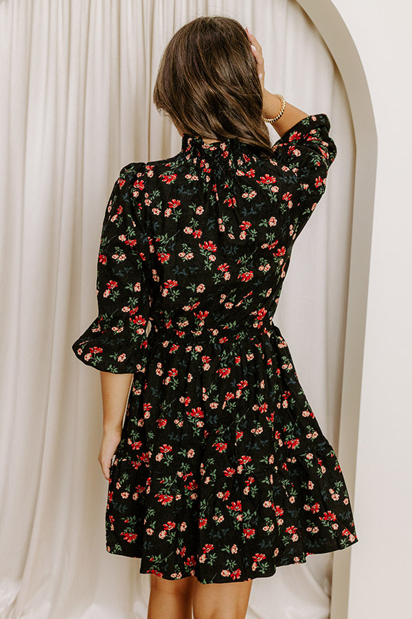 L&A | Wildflower Noir Corduroy Mini Dress