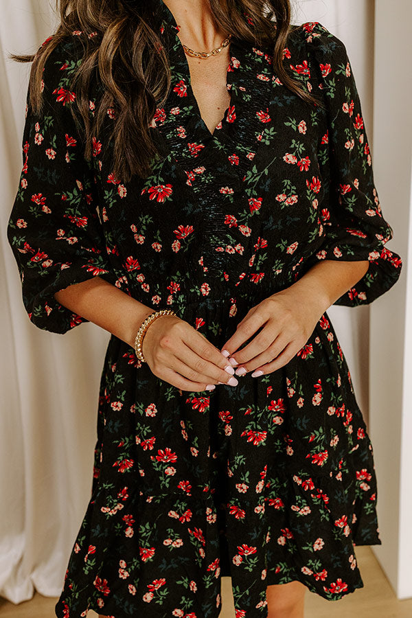 L&A | Wildflower Noir Corduroy Mini Dress