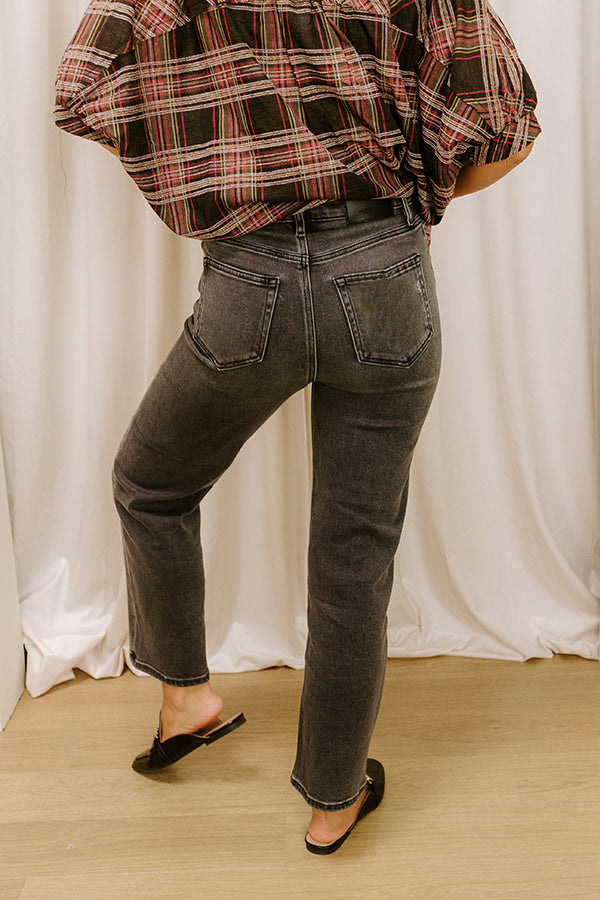 L&A  – Hidden Jean Ella High Waist Straight Leg Ankle Jean