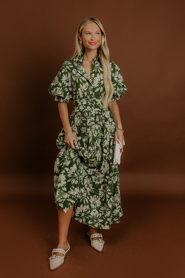 L&A | Floral Estate Button Down Midi Dress