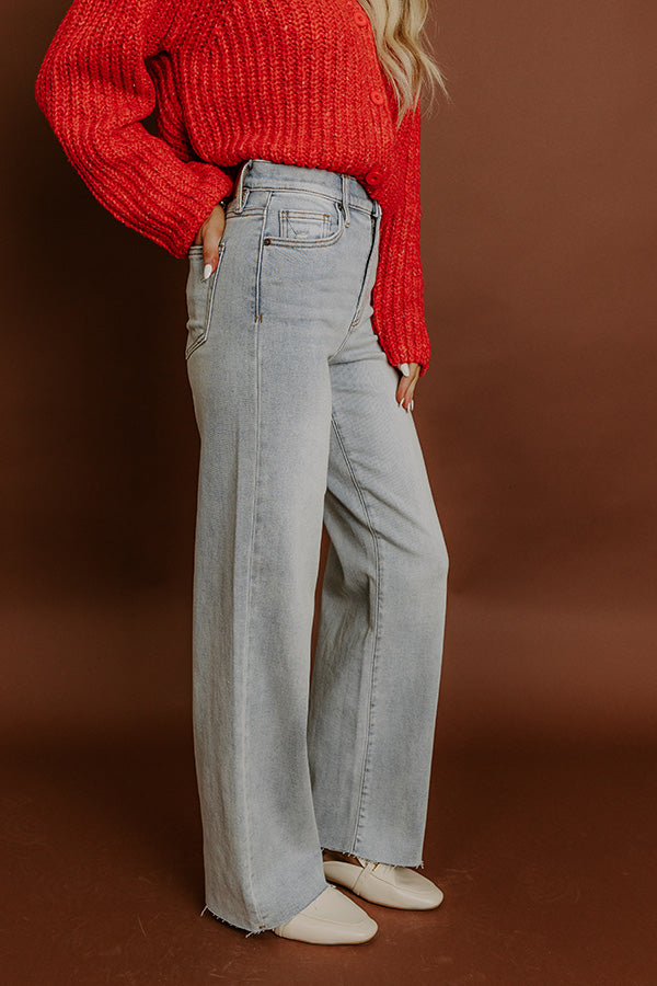 L&A – Hidden Jean Logan High Waist Dad Jean in Light Wash