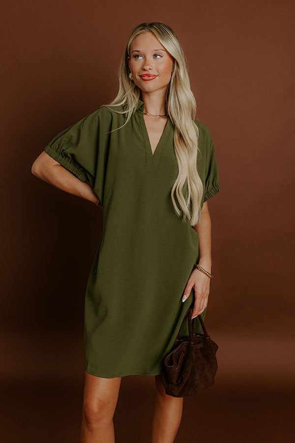 L&A | Broadway Muse Mini Dress in Olive