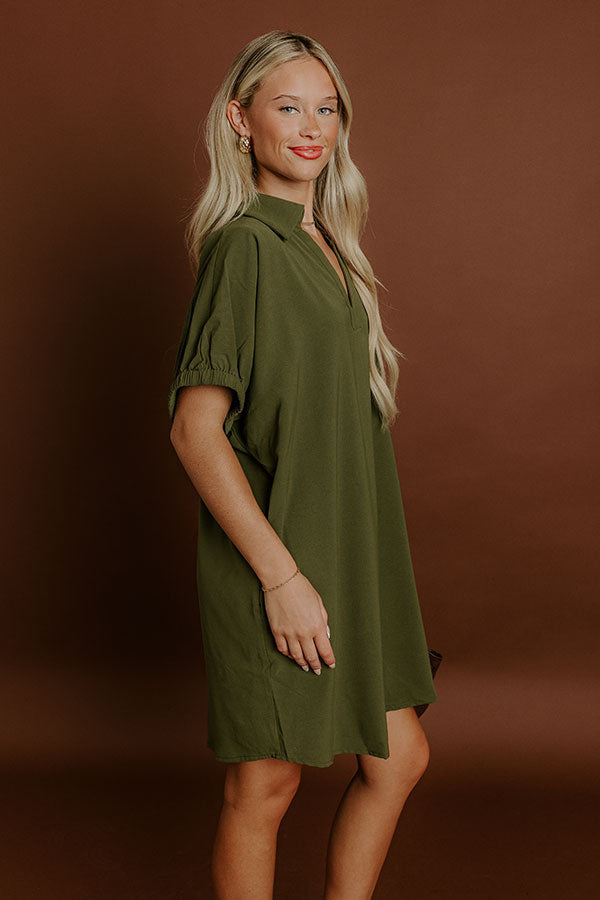 L&A | Broadway Muse Mini Dress in Olive