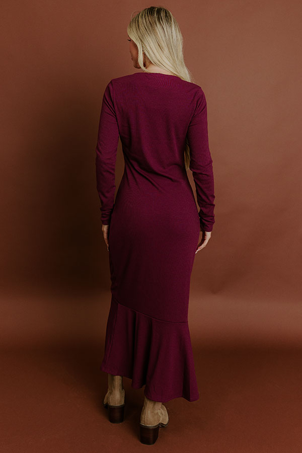 L&A |Midtown Views Ribbed Midi Dress