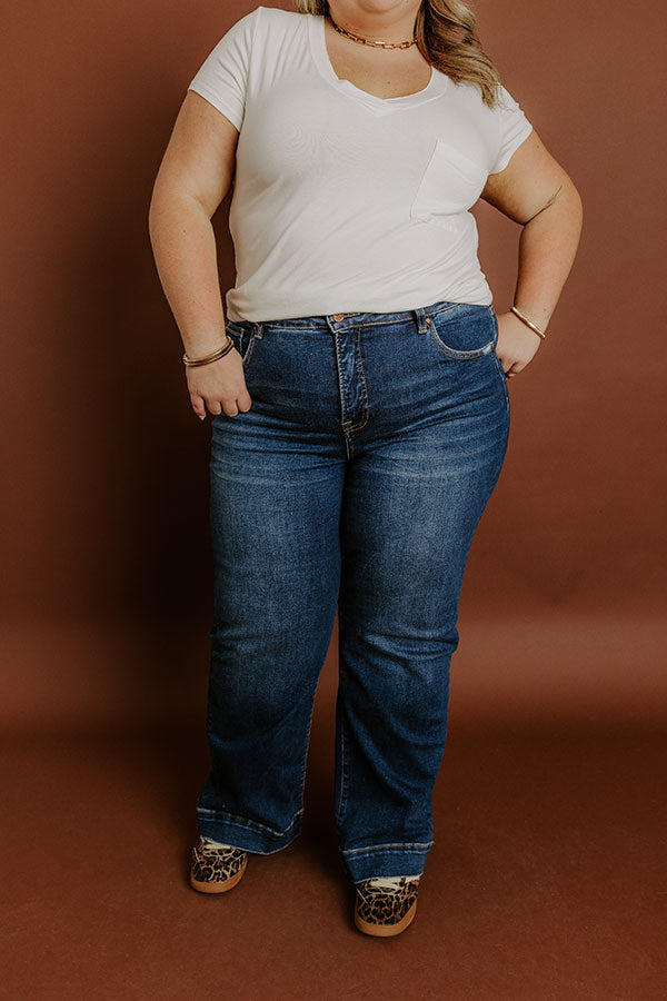 L&A – RISEN Ava High Waist Straight Leg Jean Curves