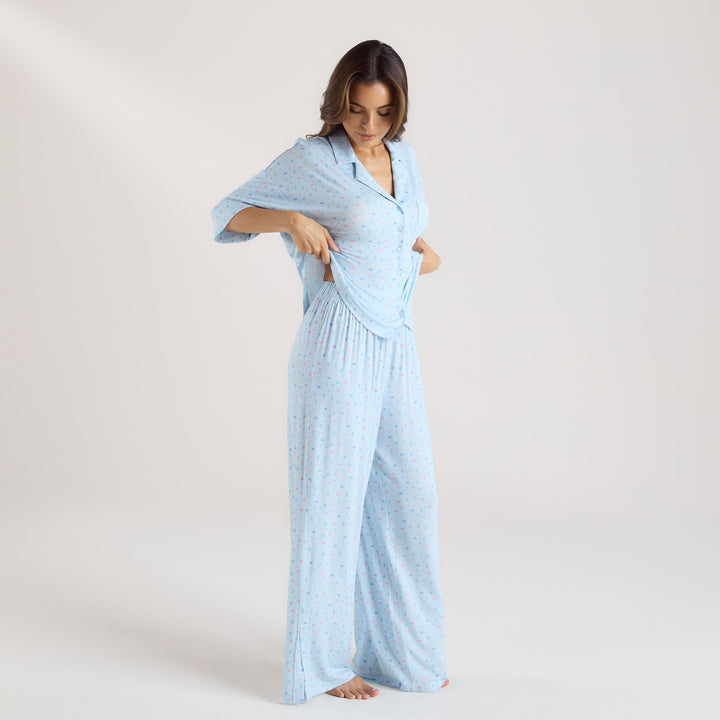 L&A | The Azure Bloom Modal Pyjama Trousers