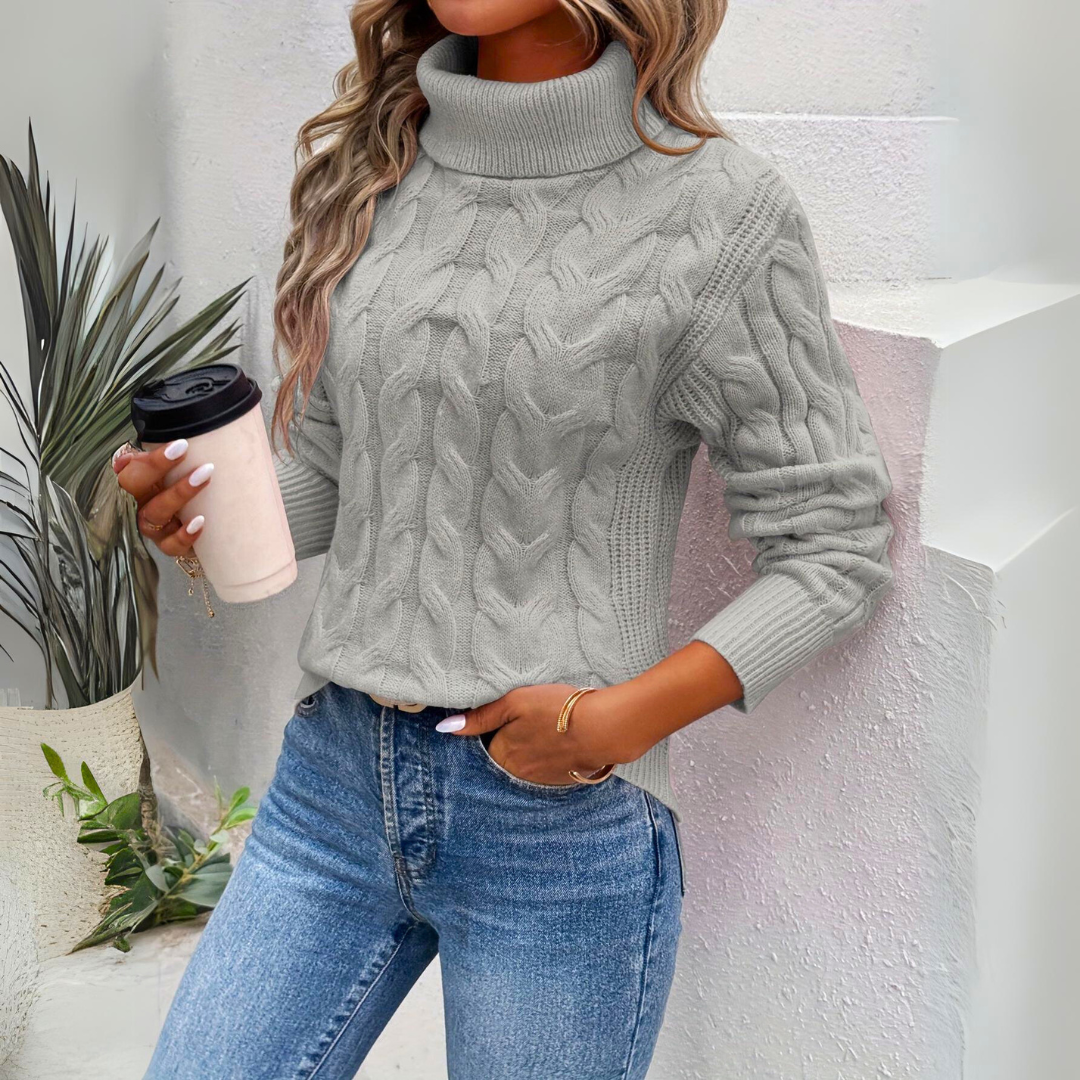 L&A | Fashionable Knit High Collar Sweater