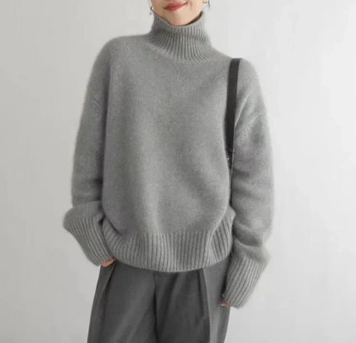 L&A | High Collar Loose Knitted Sweater