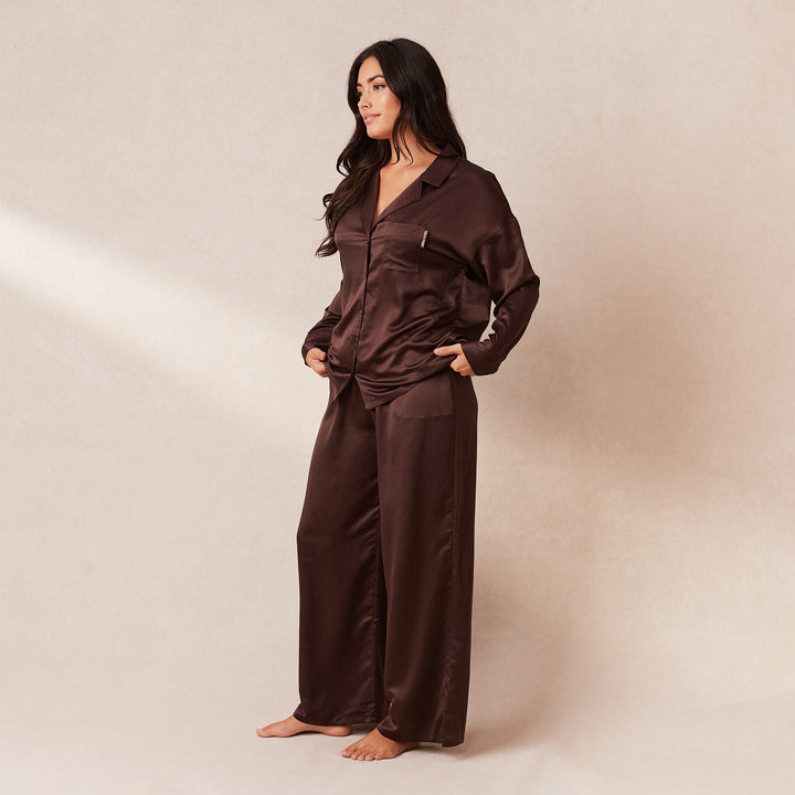 L&A | The Velvet Dawn Satin Pyjama Set