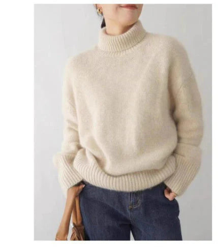 L&A | High Collar Loose Knitted Sweater