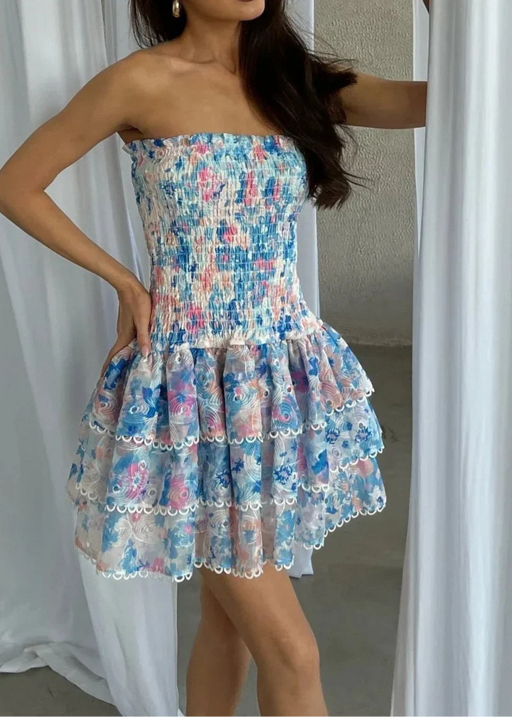 L&A | Kaylee Fleur Strapless Floral Dress