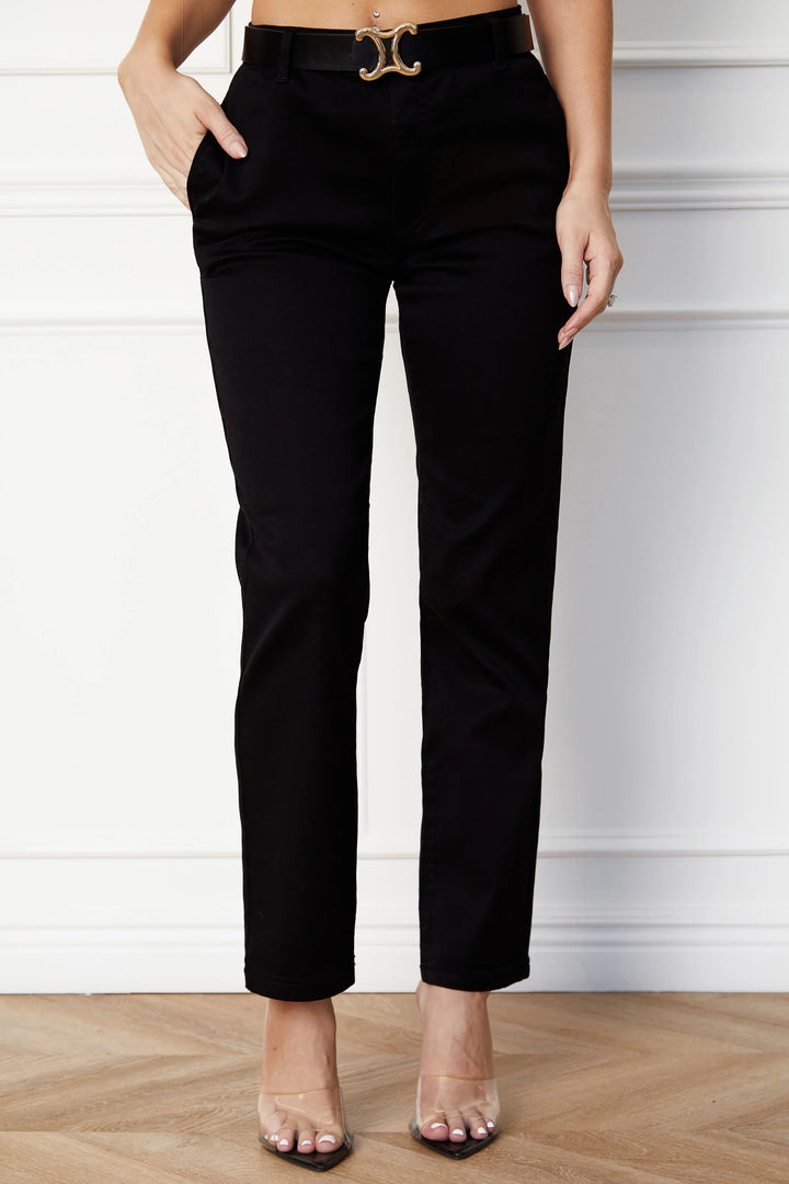 L&A | Valeria Luxe Slim Twill Trousers