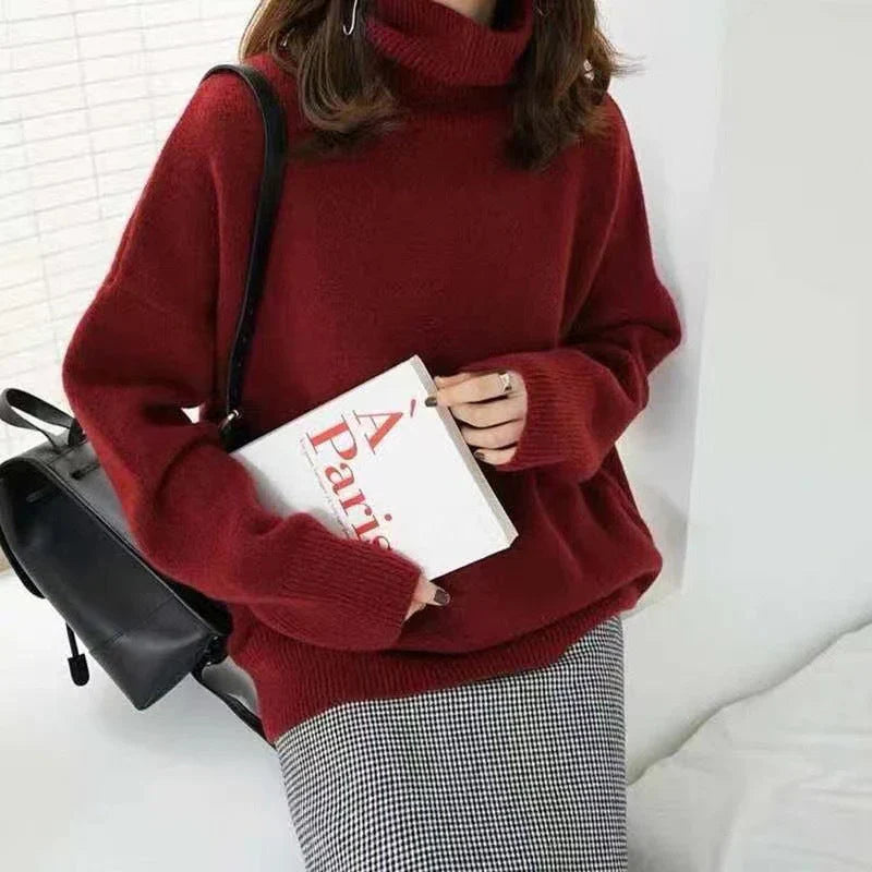 L&A | High Collar Loose Knitted Sweater