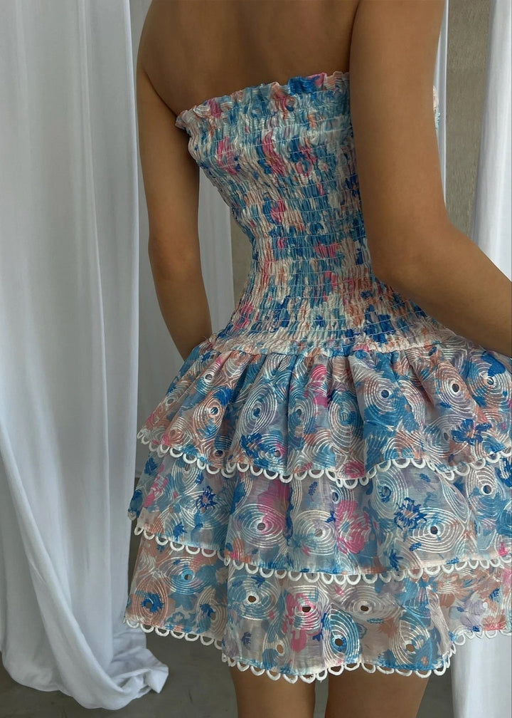 L&A | Kaylee Fleur Strapless Floral Dress