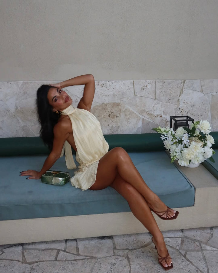 L&A | Gianna Halter Lace Mini Dress