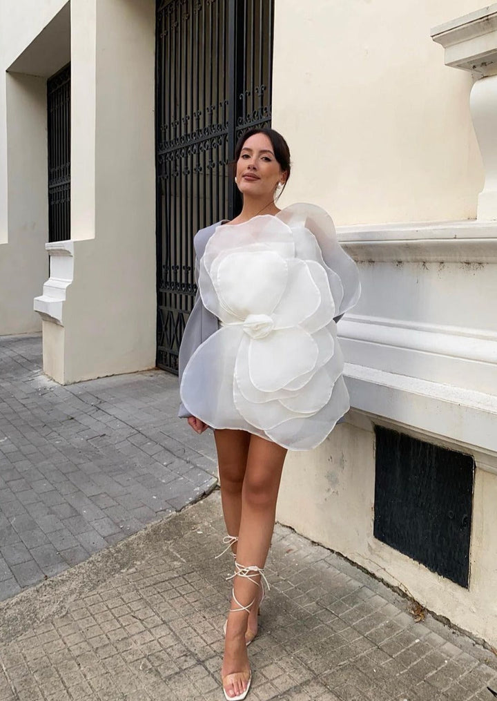 L&A | Bianca Fleur One-Shoulder Mini Dress