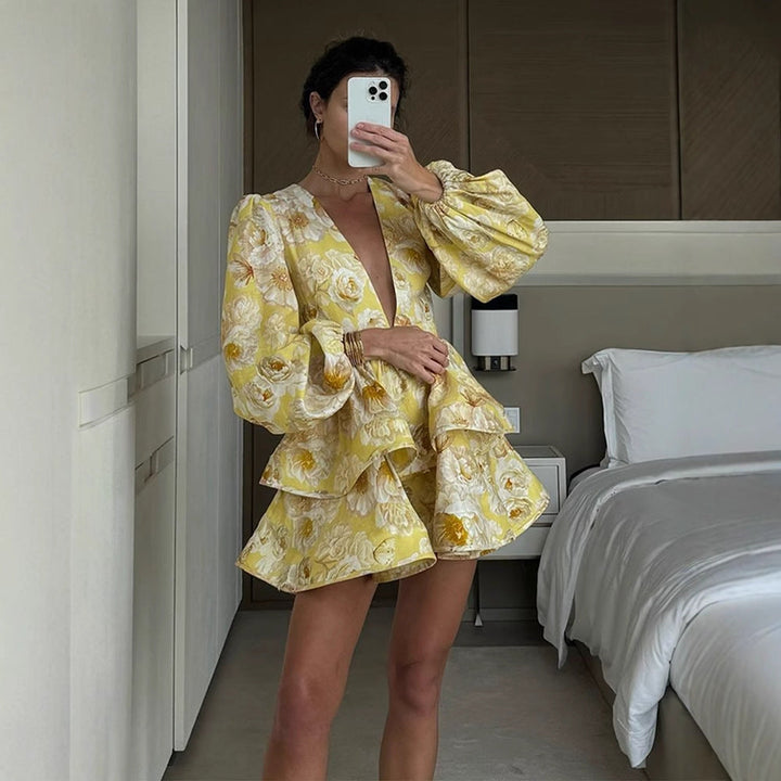 L&A | Amaya Floral Ruffle Dress