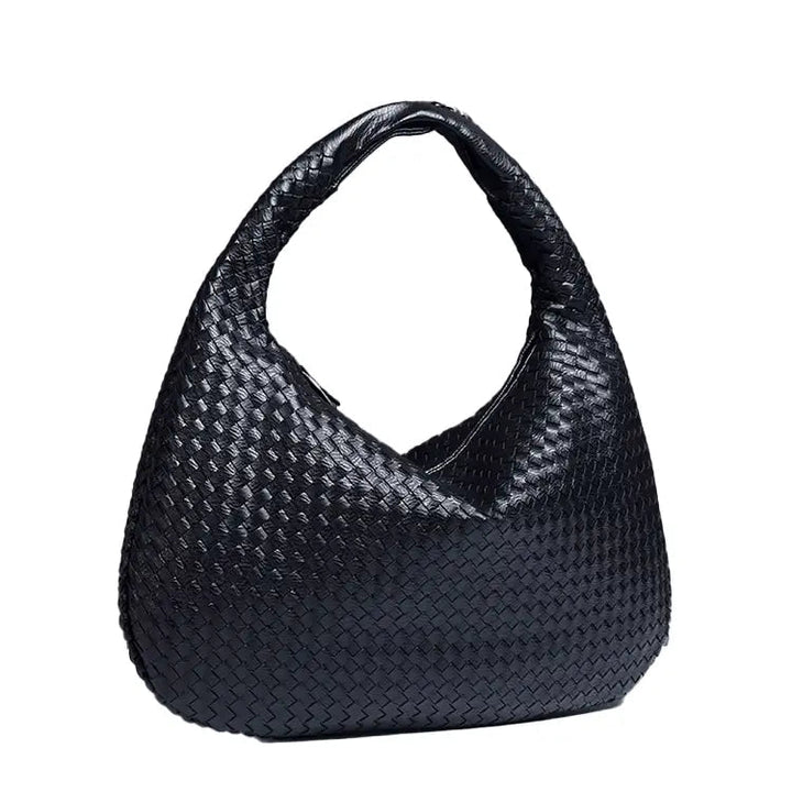 L&A | Tessa - Elegant PU Leather Woven Tote Bag