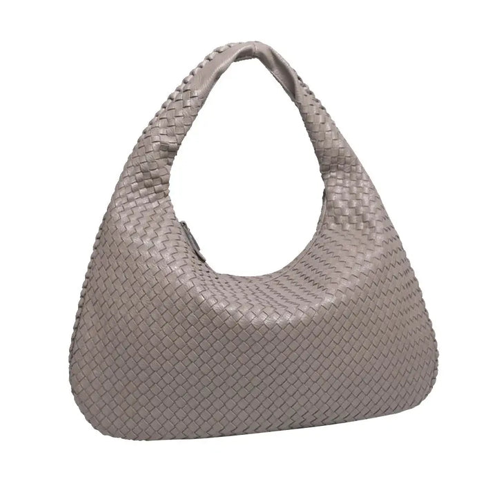 L&A | Tessa - Elegant PU Leather Woven Tote Bag