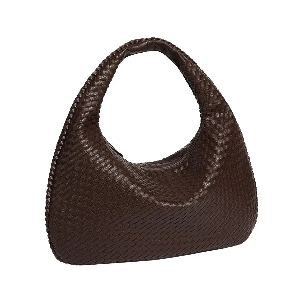 L&A | Tessa - Elegant PU Leather Woven Tote Bag