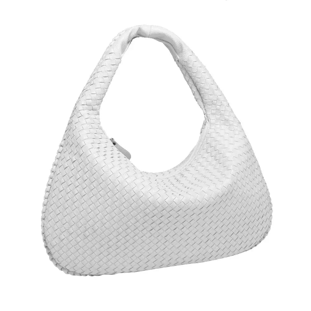 L&A | Tessa - Elegant PU Leather Woven Tote Bag