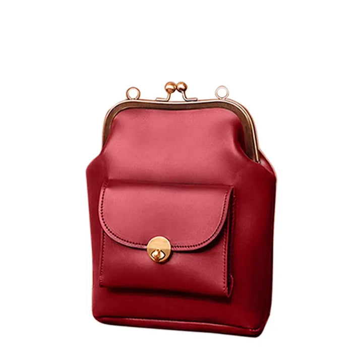 L&A | Anna - Chic Leather Bag with Kiss-Lock Closure