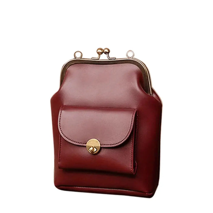 L&A | Anna - Chic Leather Bag with Kiss-Lock Closure