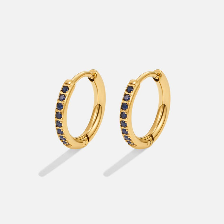 L&A | Celestia Blue Eternity Hoop Earrings
