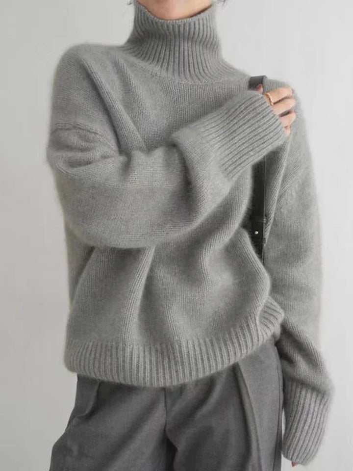 L&A | High Collar Loose Knitted Sweater