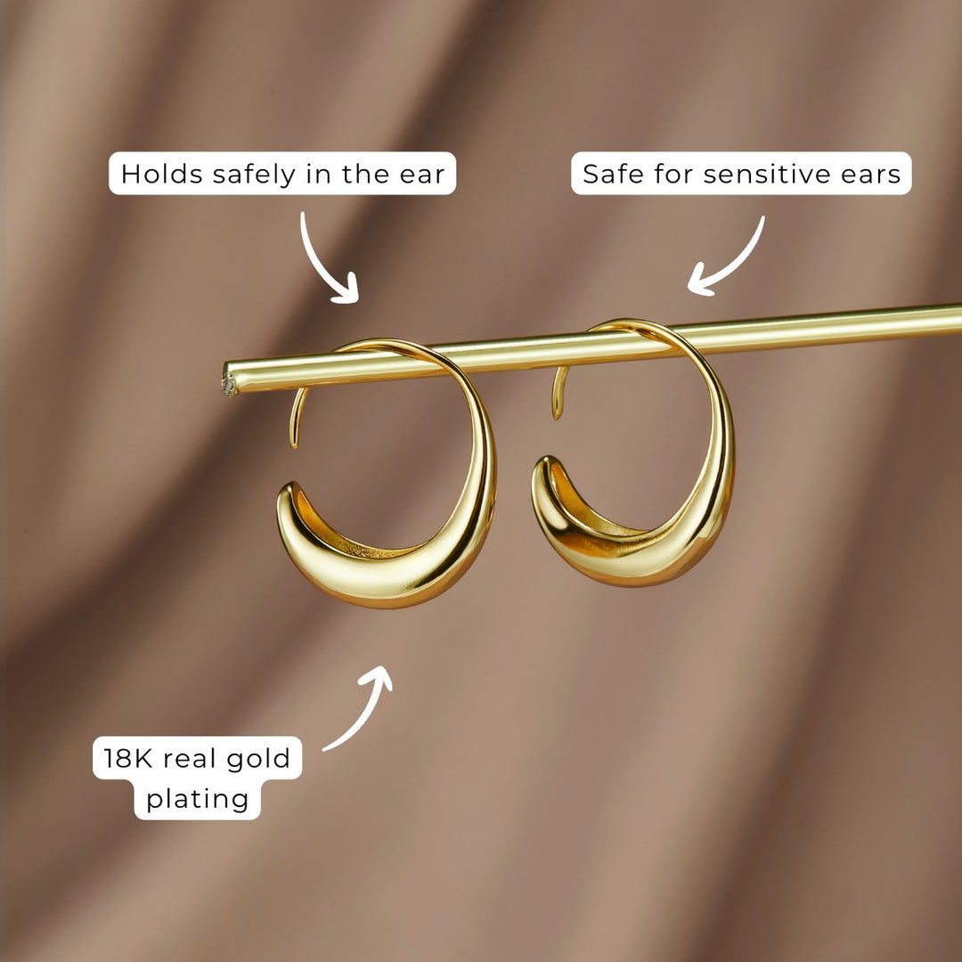 L&A | Aurora Classic Drop Hoop Earrings