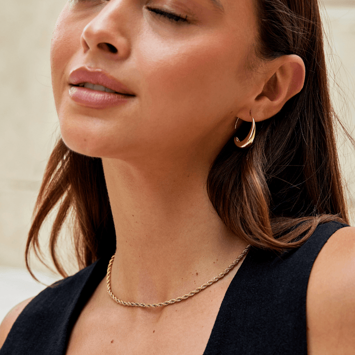 L&A | Aurora Classic Drop Hoop Earrings
