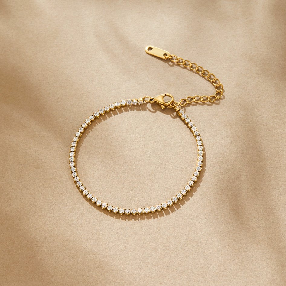 L&A | Elara Gold Tennis Bracelet