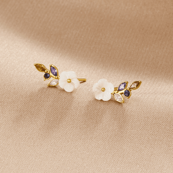 L&A | Liora Crystal White Blossom Earrings