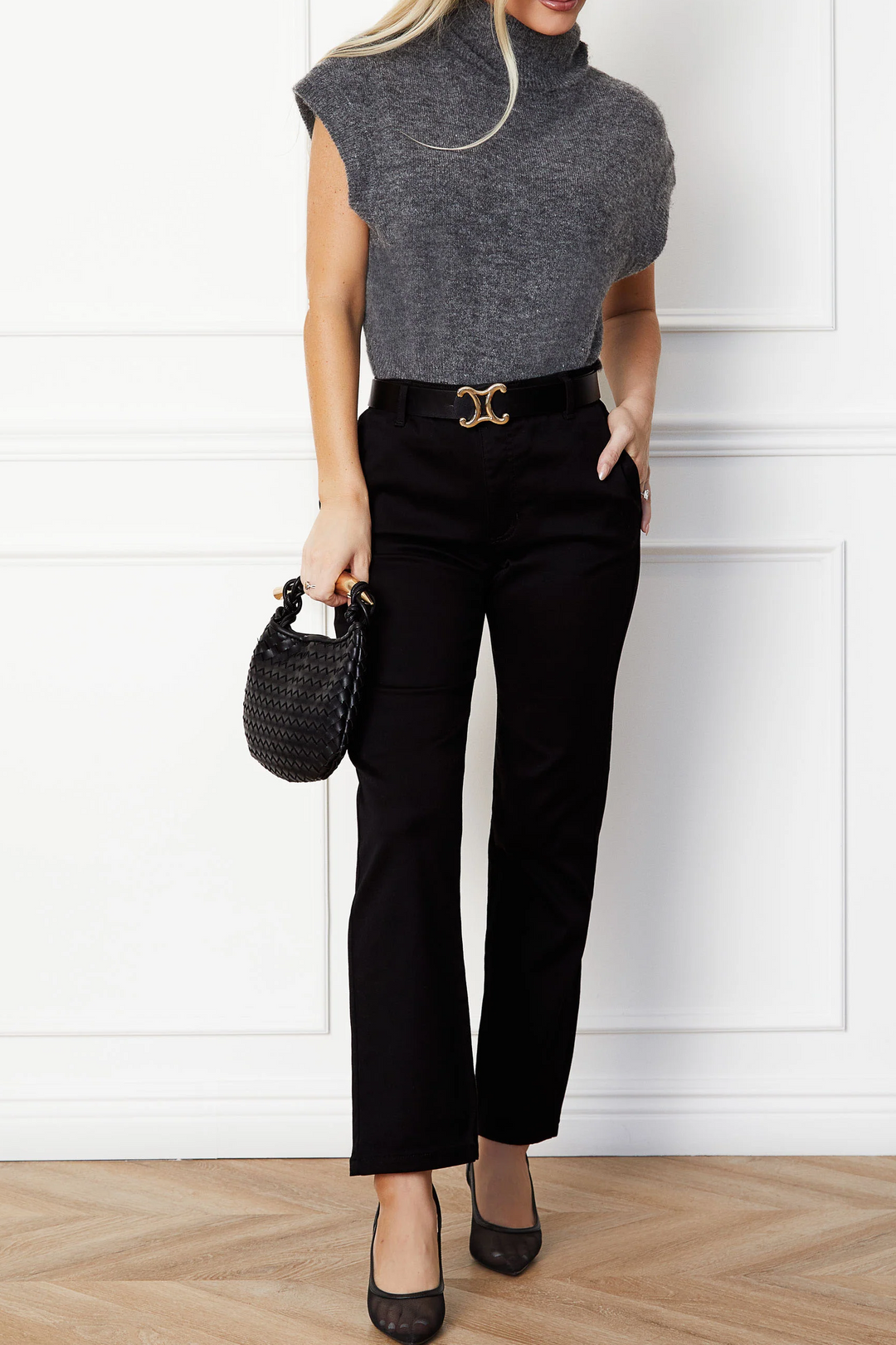 L&A | Valeria Luxe Slim Twill Trousers